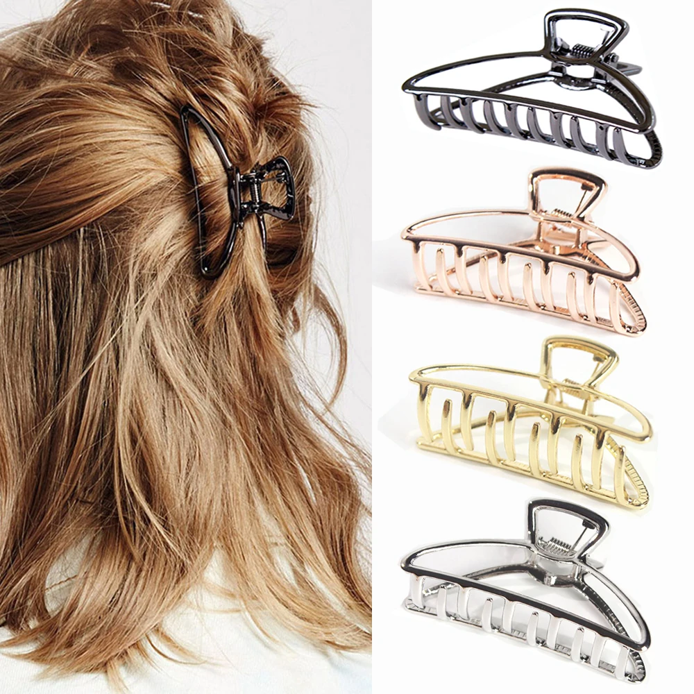 Женские Геометрические заколки для волос девочек заколка краб в форме Луны