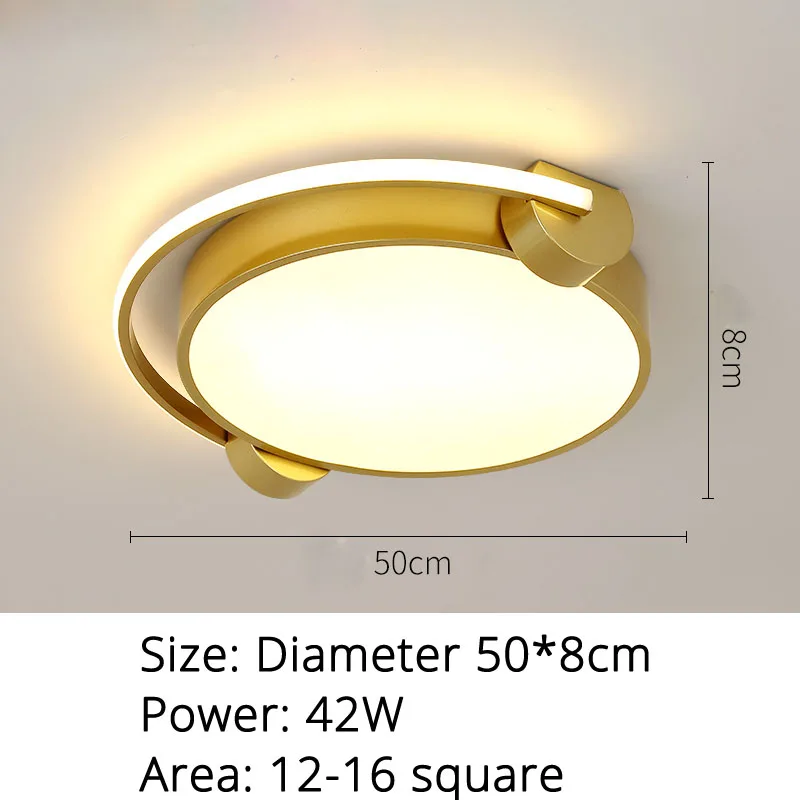 50x50x8cm 42w gold Золотые наушники формы современные светодиодные потолочные лампы для спальни потолочные светильники для мальчиков и девочек Кабинет Детская комната освещение - Цвет корпуса: 50x50x8cm 42w gold