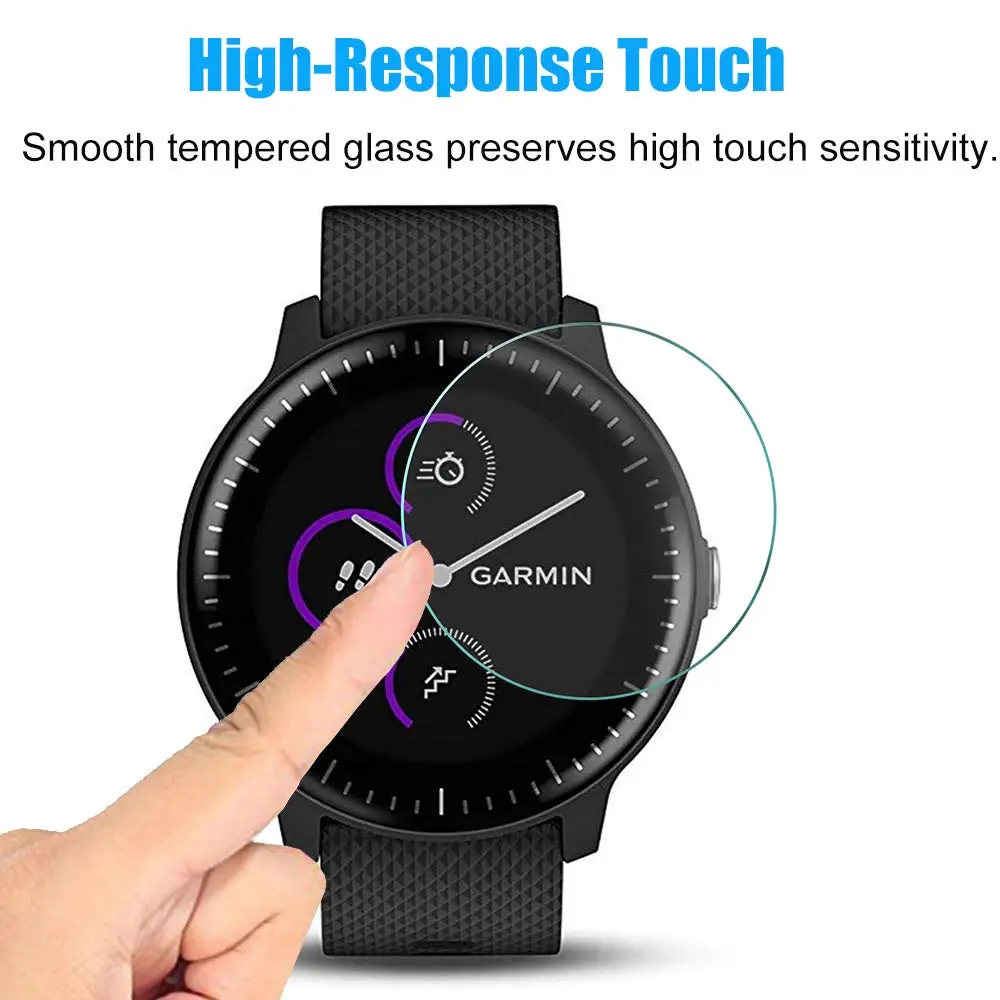 4 шт. для Garmin Vivoactive3 закаленное стекло 9H 2.5D Премиум Защита экрана Vivoactive 3 защитное