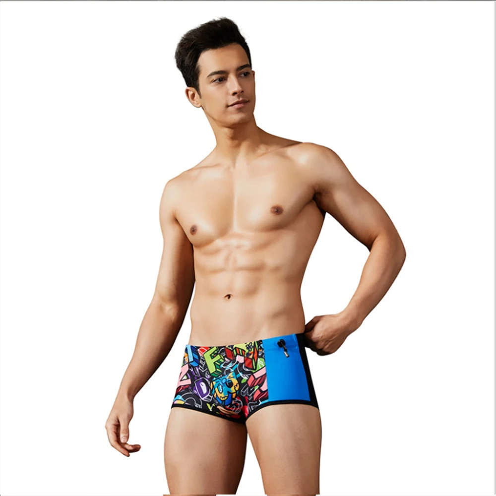 

2021 New Holiday Beach Swimming Trunks Men European And American Fashion Sexy Low Waist Shorts Summer Mens Swimwear Surf Suit