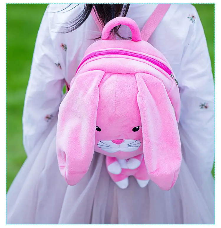 

3D Corduroy Children's School Backpacks Kids Kindergarten Book Bags Cartoon Animal School Bags for Baby Girls Boys Cute Kid Bags