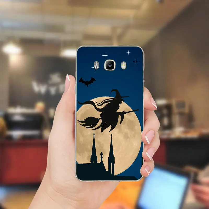 Мягкий ТПУ чехол для телефона Хэллоуин ведьма Тыква Samsung Galaxy Note 9 10 S10 Core Grand M10 M20 M30