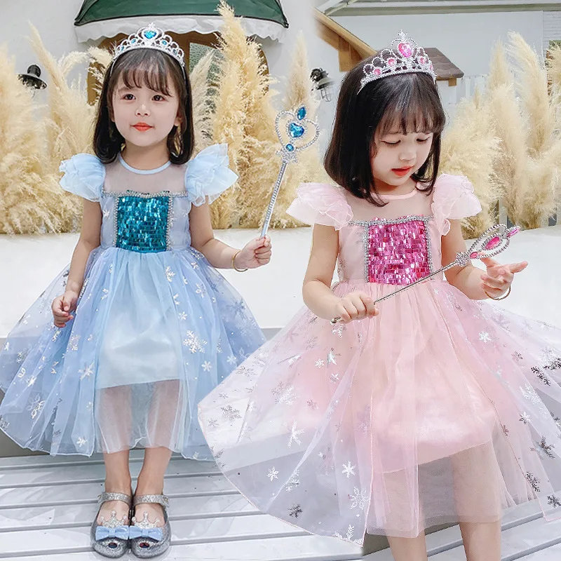 Flower Girls Dress Summer 2020 Princess Skirt Children Cake Little Daisy Short Sleeve Dresses | Свадьбы и торжества