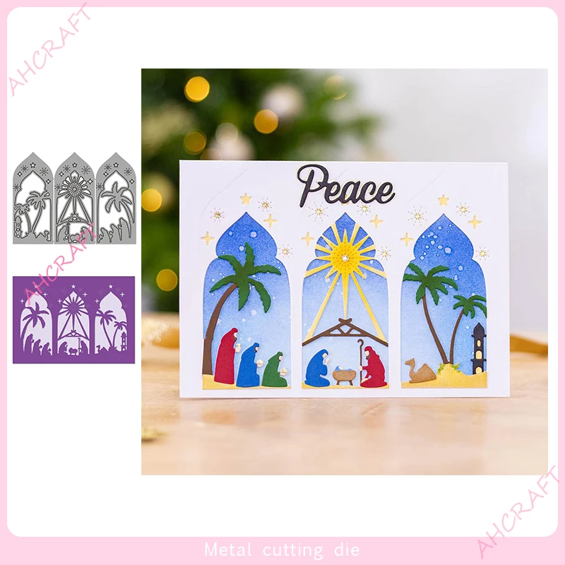 

Трехкомпонентные металлические Вырубные штампы для скрапбукинга, фотоальбома, декоративное тиснение, бумажные карты, рукоделие, штамп 2021