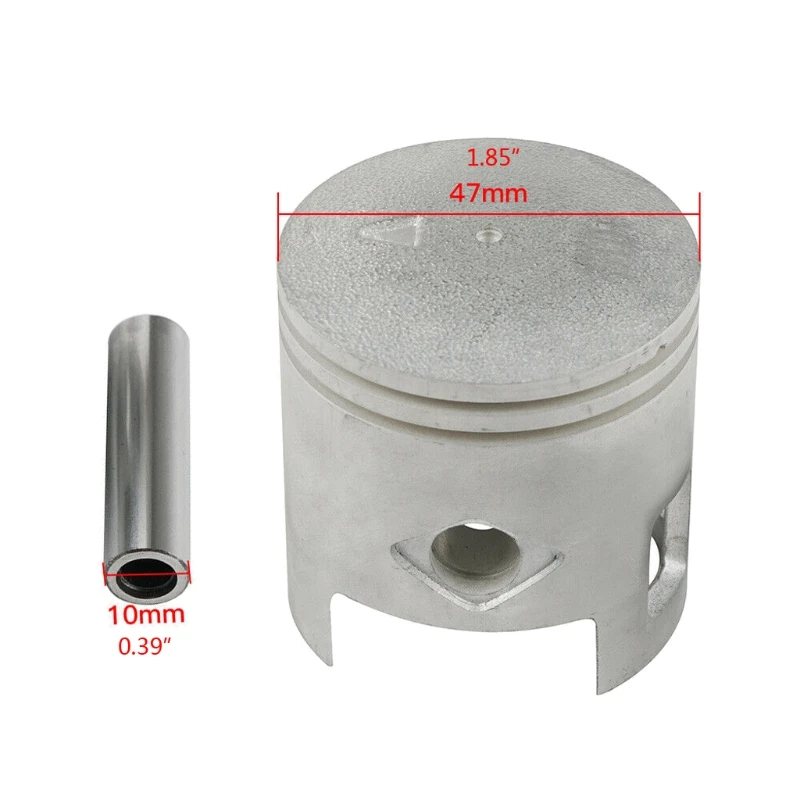 

70cc 2 Stroke Big Bore Cylinder Kit For Scooters forJOG for Minarelli Clone Motors 10mm Pin 47mm Cylinder Head Base Gasket