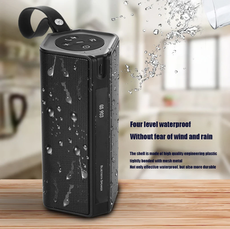 

Outdoor waterproof portable Bluetooth speaker subwoofer hands-free calling TF card FM audio playback capability bass music cente