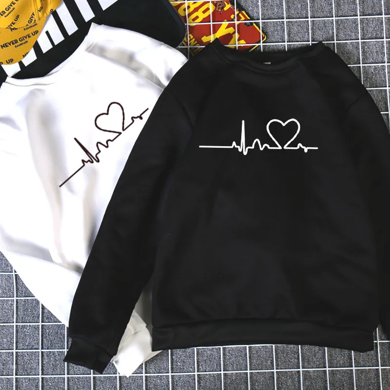 Худи с сердцем, свитшоты, женская повседневная одежда, Kawaii Harajuku, новинка, одежда в стиле панк для девочек, европейский Топ, корейский стиль, sudadera mujer