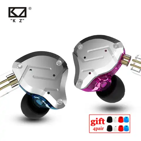 Наушники-вкладыши KZ ZS10 Pro, 4BA + 1DD, металлические, гибридные, с 10 драйверами