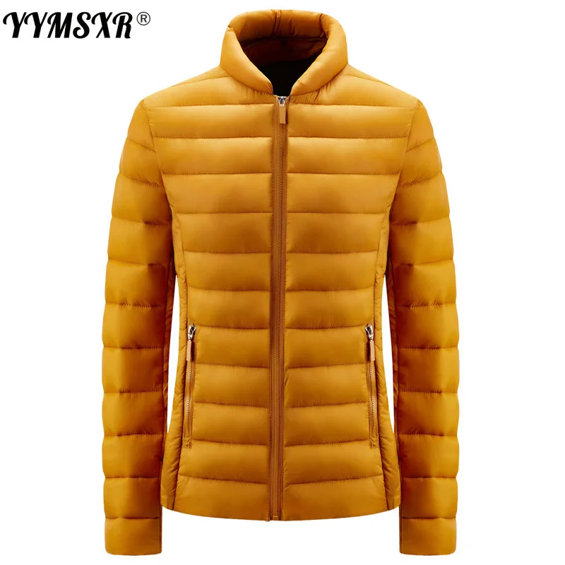Women's Cotton Jacket 2022 New Winter Light and Thin Solid Color Down Cotton Slim-fit Striped Female Warm Coat High Quality