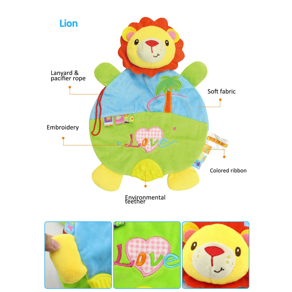 Детские игрушки TOLOLO для новорожденных успокаивающие зубы животные тканевые рук