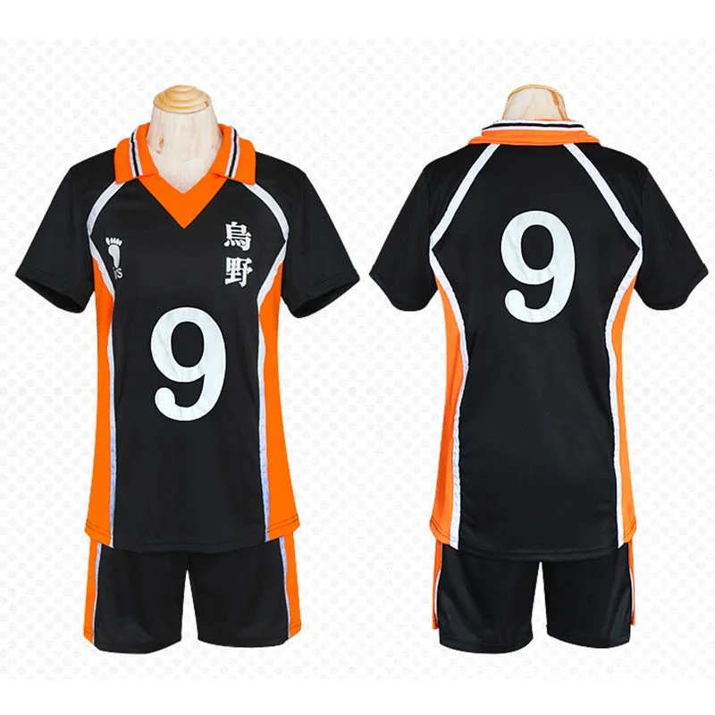 9 стиль аниме Haikyu! Haikyuu Cosplay Костюм Karasuno Koukou высокий школьный волейбол клуб Хината Shoyo спортивная рубашка Джерси - Цвет: 9