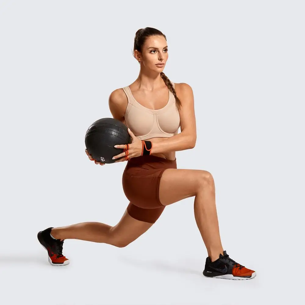 Женский спортивный бюстгальтер SYROKAN с полным покрытием и косточками для