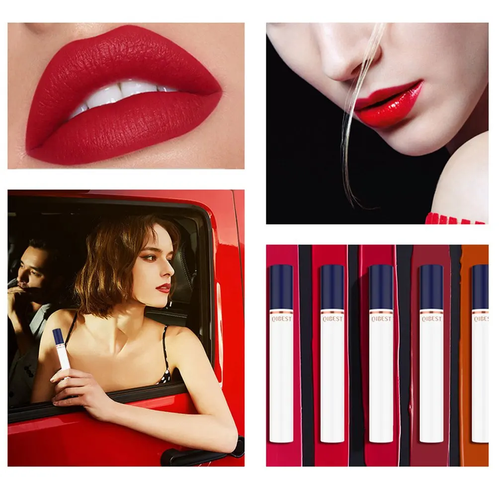 

Lipstick Cosmetics Makeup Waterproof Long Lasting Liquid Lipgloss Matte Lip Tint Make Up Female's Gift