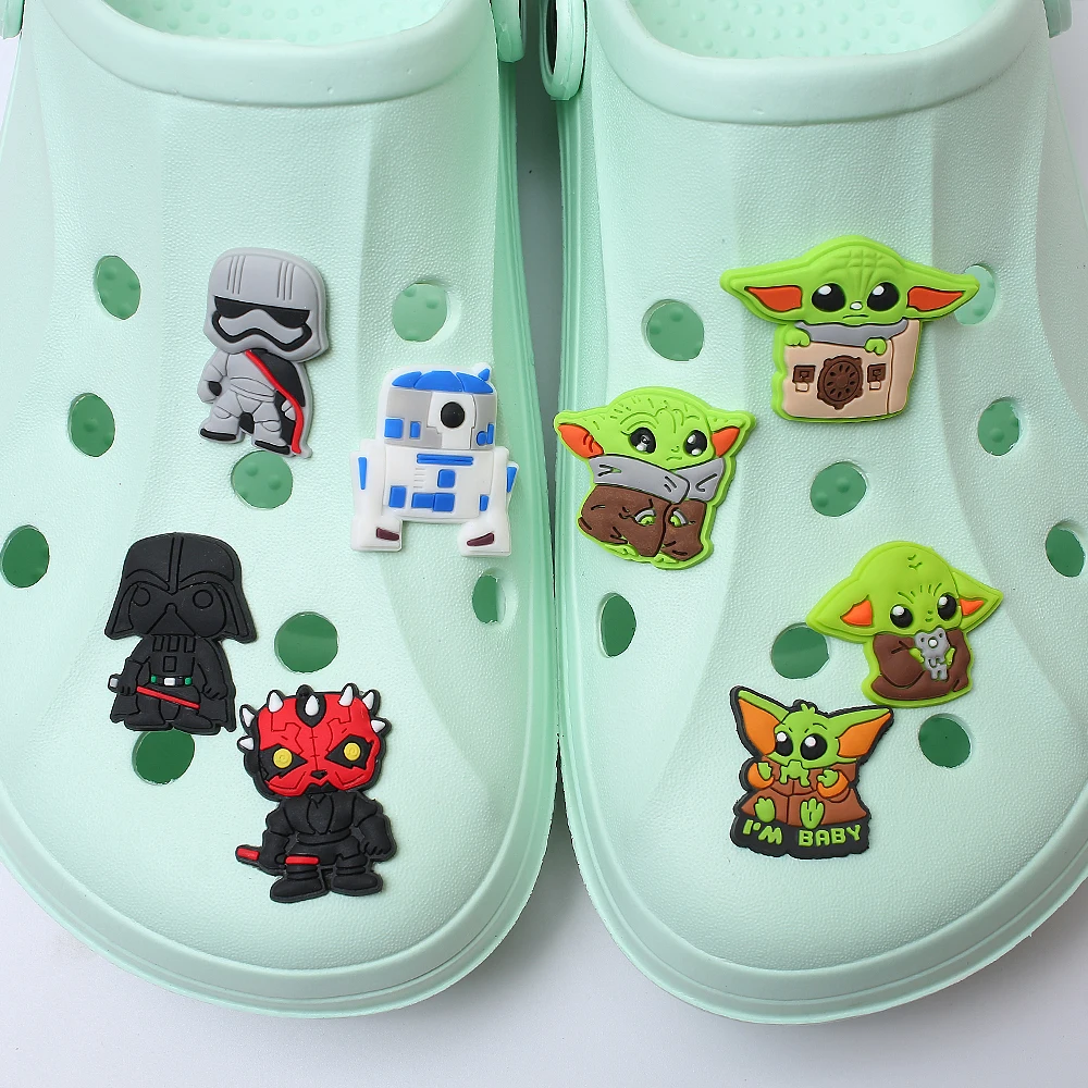 High Quality 1pcs PVC Shoe Buckles Accessories Fit Bands Bracelets Croc JIBZ Charms Shoe accessories Shoe decoration