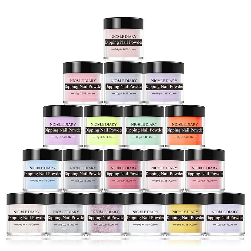 Порошок для ногтей NICOLE DAIRY натуральный сухой порошок без лампы блестящий