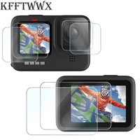 kfftwwx for gopro hero 9 black tempered glass screen protector lens protective film for go pro 9 action camera accessories kit