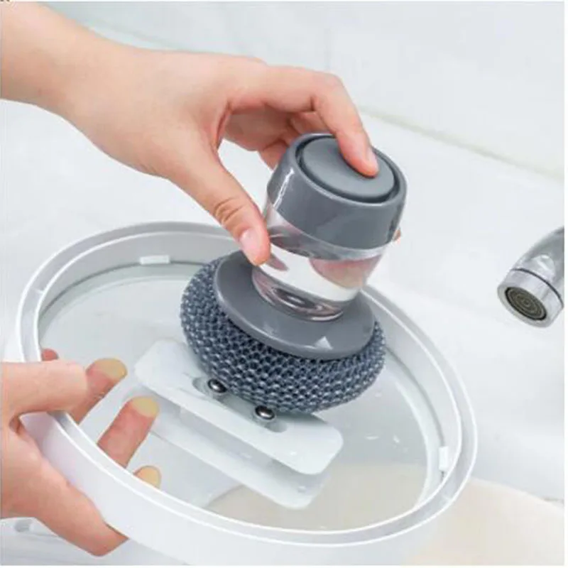 

Cleaner Kitchen Rust Pot Pans Cleaning Scrubber Steel Rust Remover Scraper Brush Kit Metal Soap Scrub Brush Utensil Steel Wire