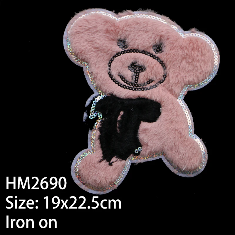 Цветная фланелевая нашивка с изображением милого медведя из черно-белой собаки