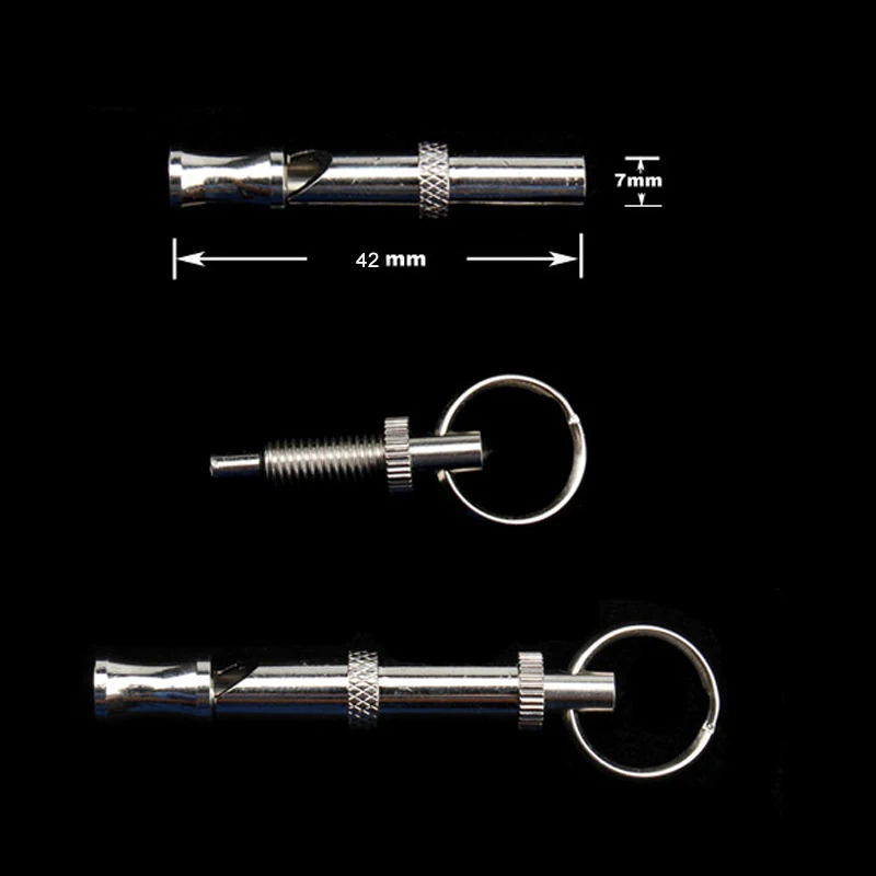 

Pet Dog Whistle Stop Barking Flute Puppy Animal Training Ultrasonic Sound Repeller Keychain DSS899
