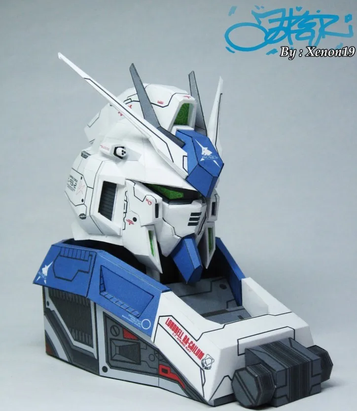 RX 93 2 HI V Ламантин воина гундама Объем груди Бумага 3D модель|paper 3d models|gundam bustpaper model |