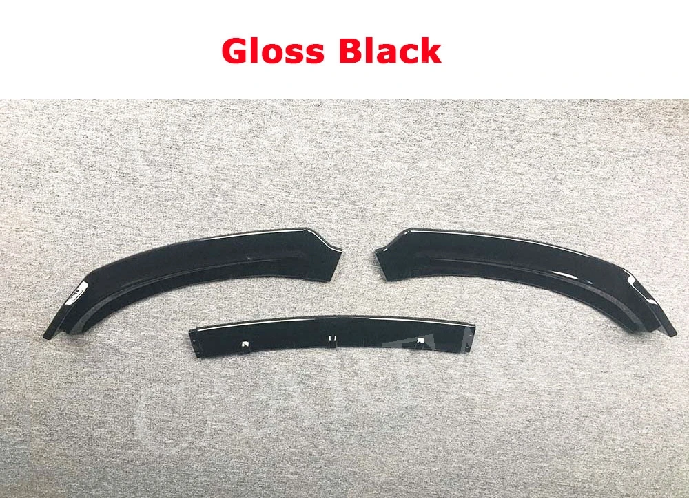 3 шт./компл. автомобильный передний бампер спойлер для губ блеск черный Jaguar XE 2017 2018