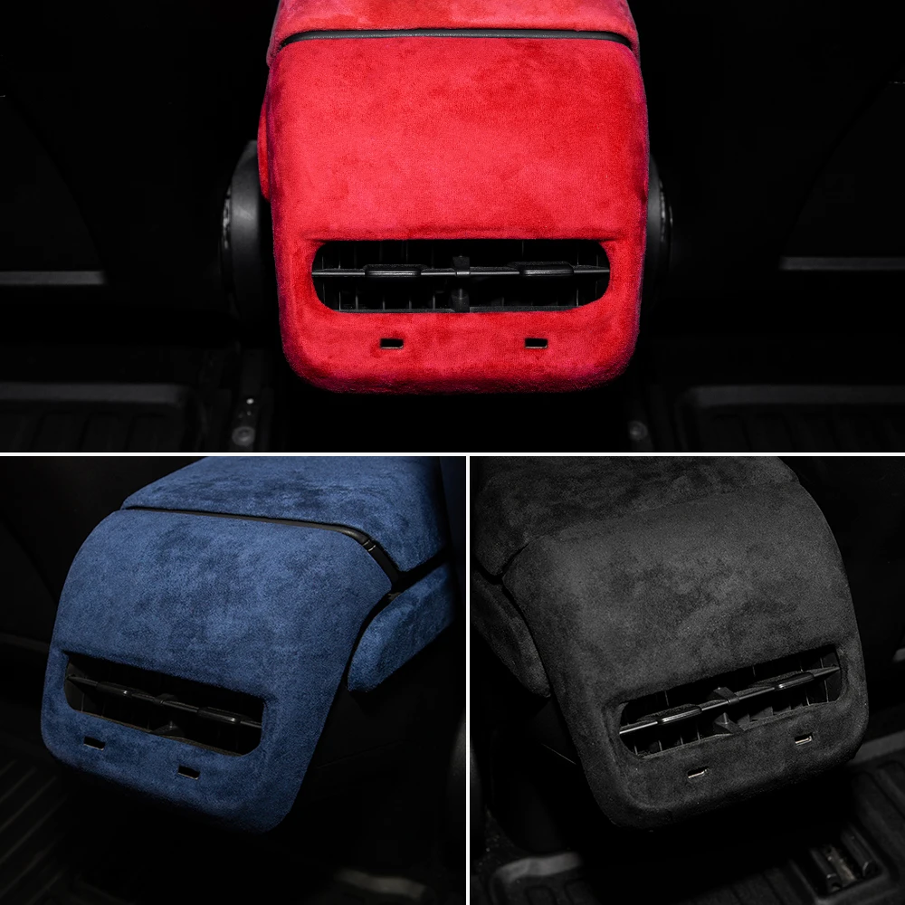 

vxvb For Tesla Model 3 20201 Accessories Car Turn Fur Rear Exhaust Vent Cover Model Y Three Interior Protective Model3 accessory