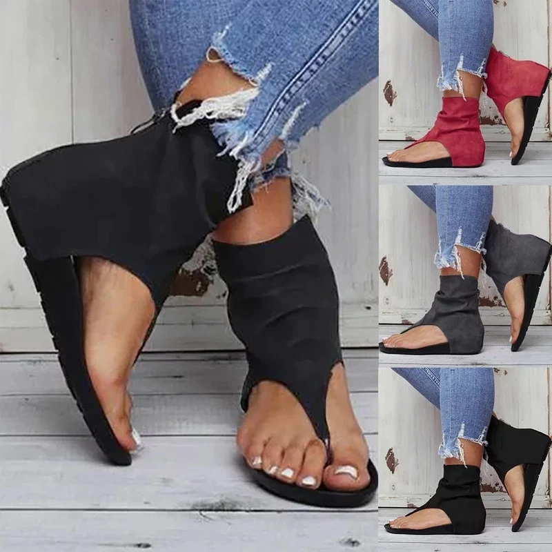 2021 Новинка Сезон лето Женские сандалии Модные вьетнамки на молнии Повседневная