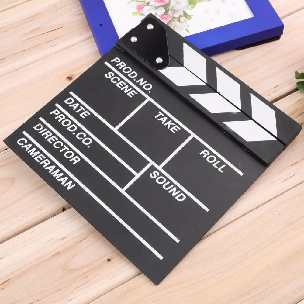 Режиссер видео сцены Clapperboard ТВ фильм Clapper доска Slate Cut Prop | Электроника