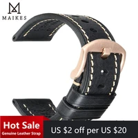 maikes shipped within 24 hours leather watch strap 20mm 22mm man and women leather wrist watch band belt durable soft watch strp