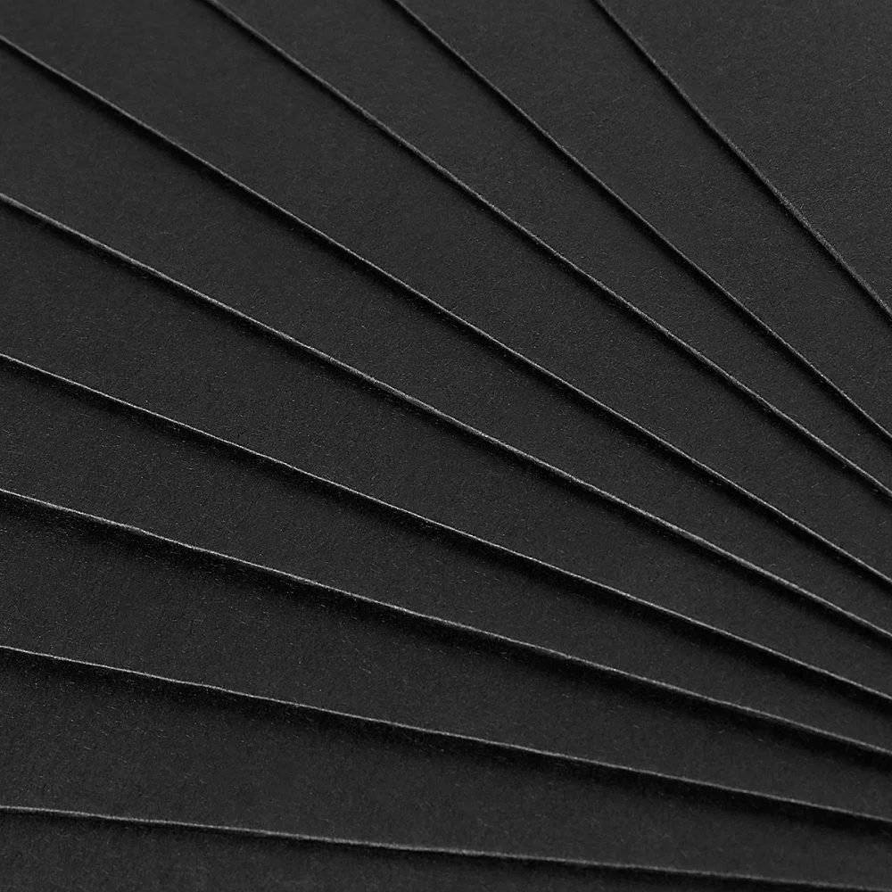 

12PCS A4 2Pockets Kraft Paper File Folder Holder Document Folder Office Project File Presentation Folder (Black)