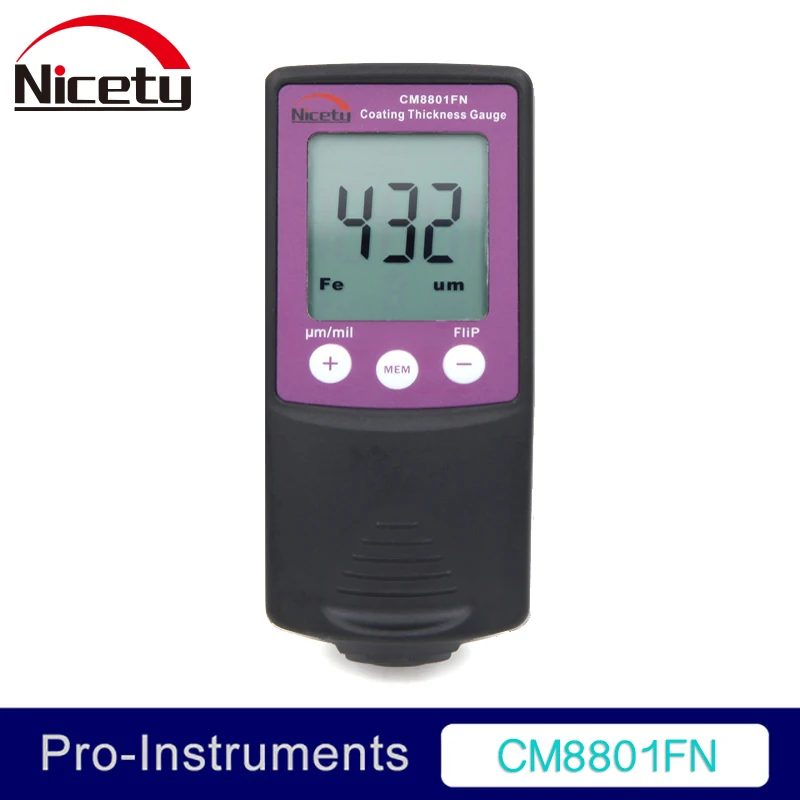 Nicety CM8801FN Fe и NFe 2 в 1 Автомобильный прибор для измерения толщины покрытия, измеритель толщины пленки, измеритель толщины краски