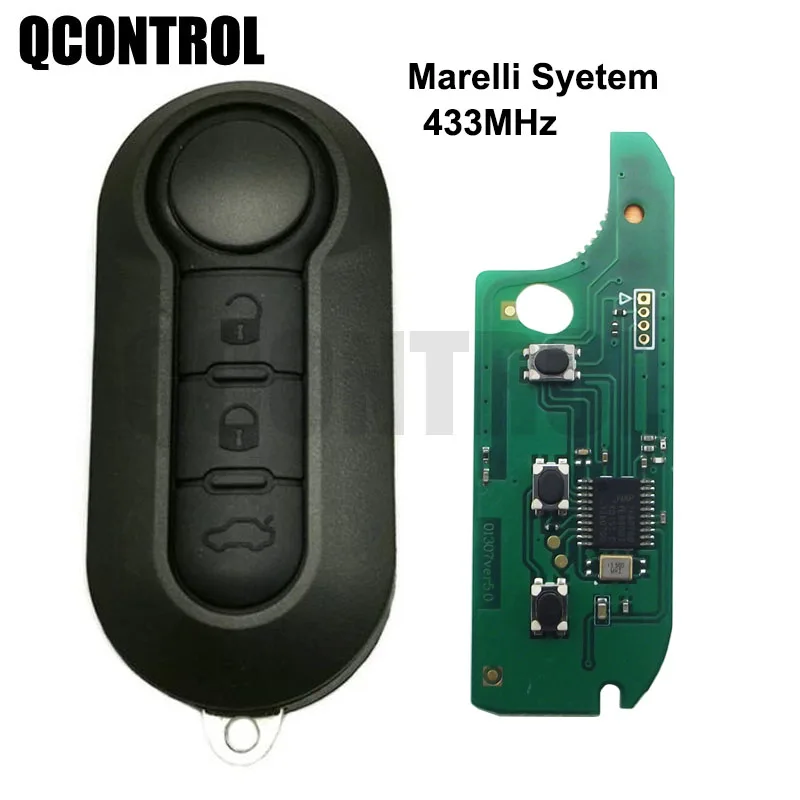 QCONTROL 3BT дистанционный ключ 433 МГц подходит для FIAT 500L MPV Bravo Ducato системы Marelli|Ключ от