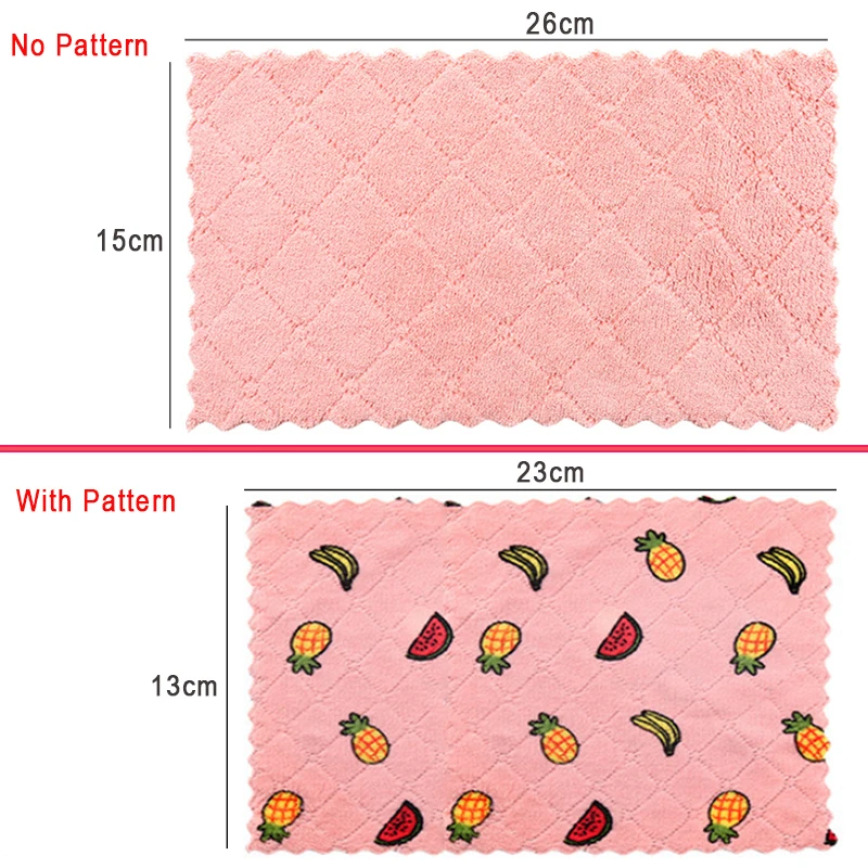 

10PCS Kitchen Cleaning Cloths Non-stick Oil Dish Towel Rags Napkins Tableware Household Cleaning Towel