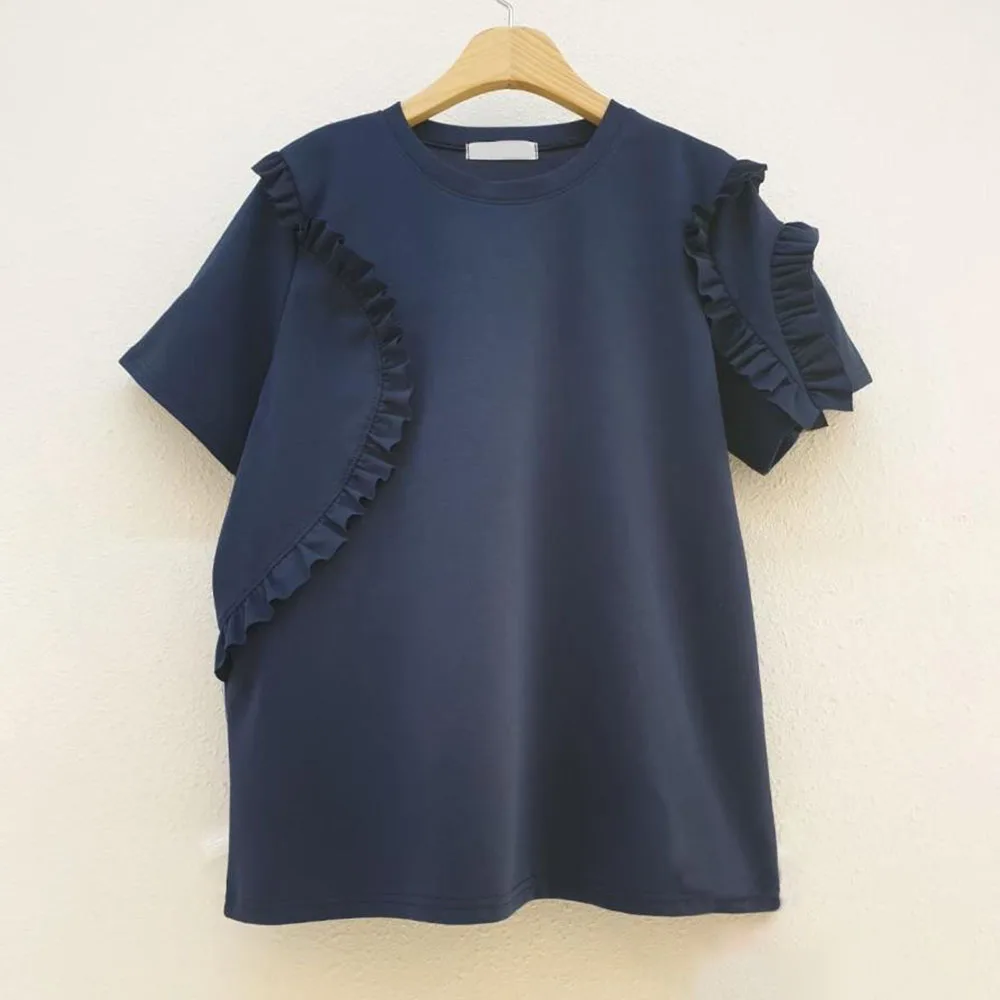 

Женская футболка с круглым вырезом, однотонная Свободная Повседневная футболка с принтом грибка, лето 2021