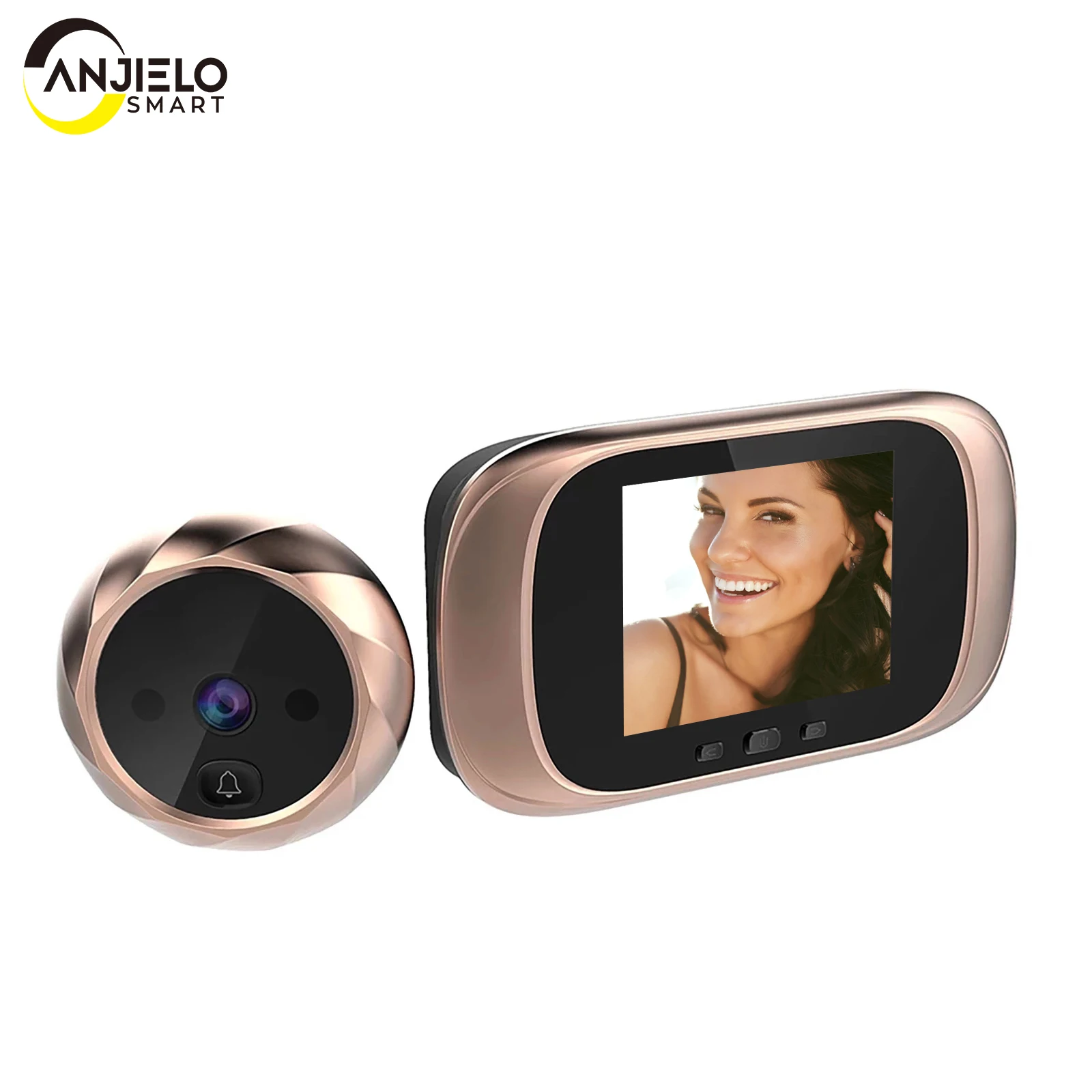 

Anjielosmart Peephole Viewer Video Doorbell Long Standby Video Intercom Home Security Camera Night Vision HD Camera Video-eye