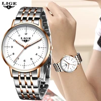 2022 lige women watches top luxury brand sport quartz watch for women business waterproof wrist ladies watch stainless steel