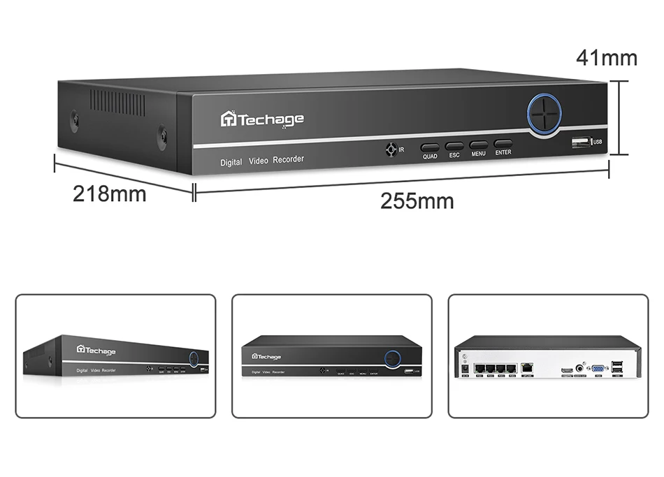 Techage H.265 4CH 5MP POE NVR комплект системы видеонаблюдения двухсторонняя аудио AI IP камера ИК Открытый водонепроницаемый видео безопасности комплект наблюдения