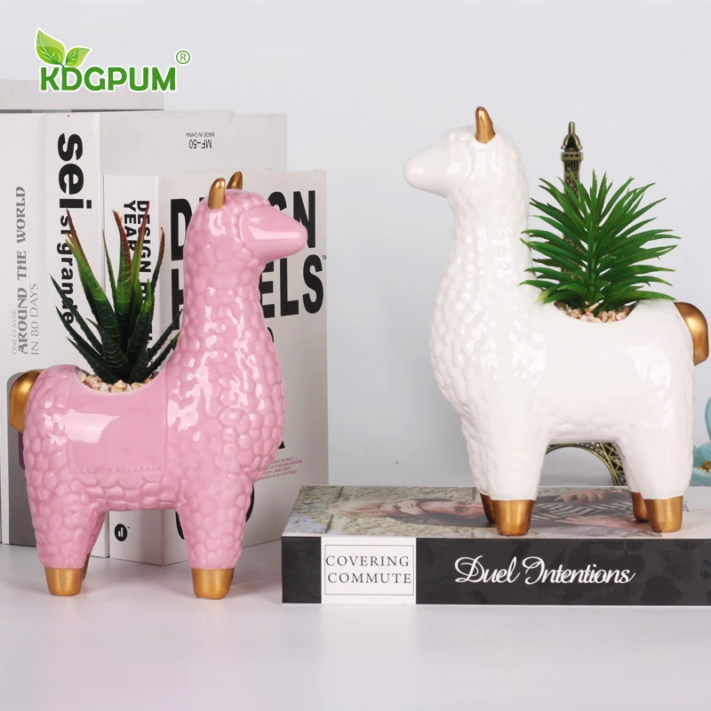 

Современная керамическая ваза ручной работы, глазурованная керамика с животными, подставка для цветов, можно использовать для гидропоники,...