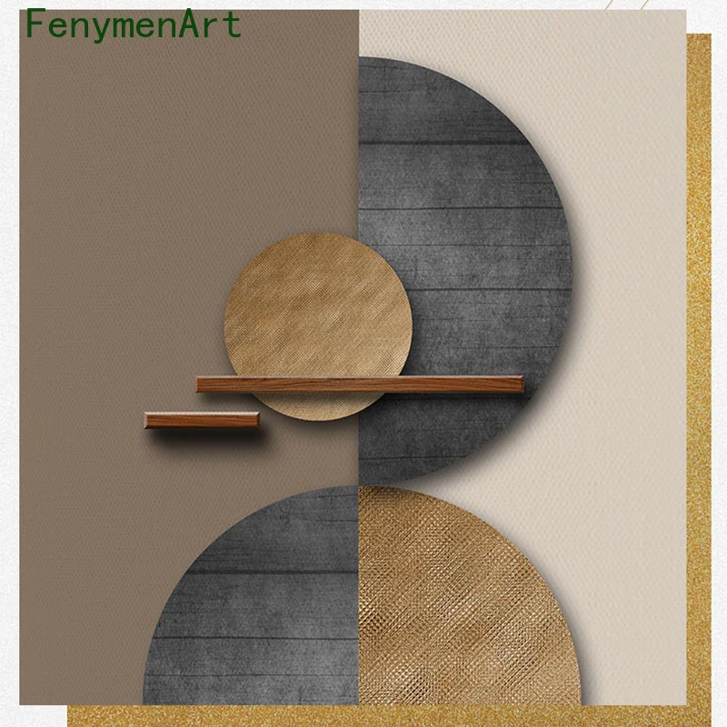 

Abstract Geometric Canvas Painting Color Block Wall Art Minimalism Poster Print Modern Pictures for Living Room Home Decor