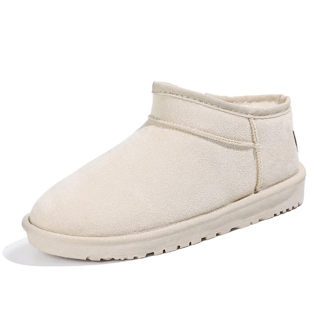 

Fashion Women's Casual Middle Snow Boots Lady Rain Foot Water Shoes Short Tube Flush Shoes U-shape