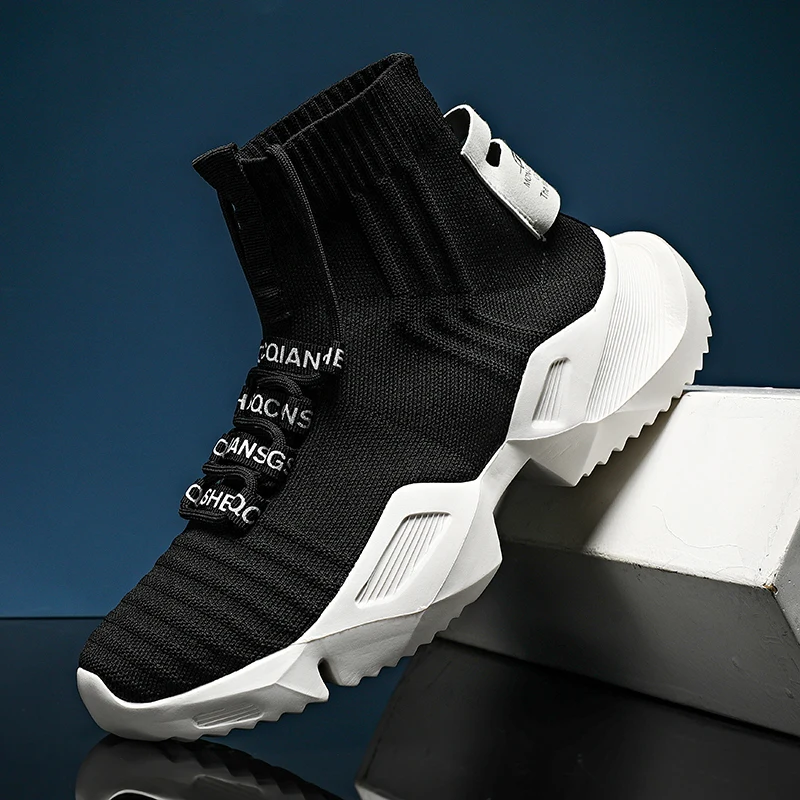 

Men High Top Socks Vulcanize Shoes Sneakers Men Trend Comfortable Man Fashion Casual Shoes Outdoor Non-slip Breathable Men Shoes