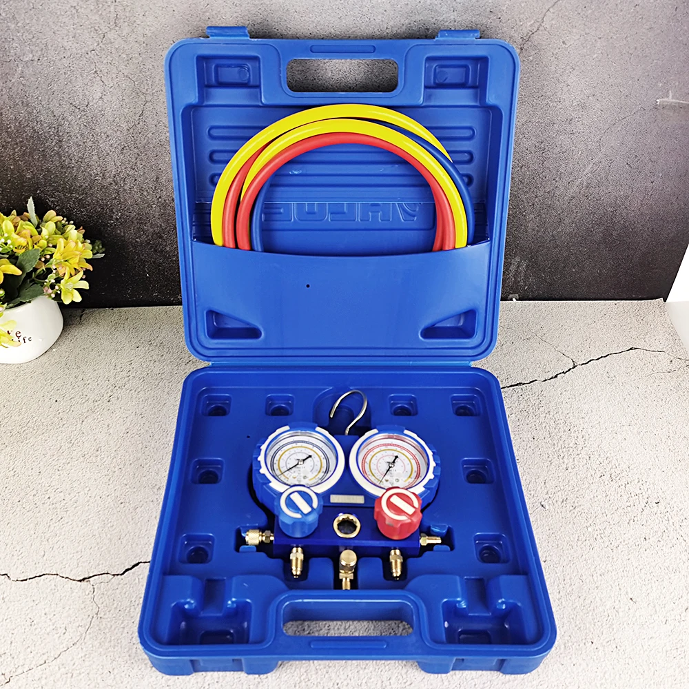 Air Conditioning Fluoride Meter Set Table Group Refrigerant VMG-2-R22-B Refrigerant Refrigerant Pressure Gauge hot sale professional digital refrigerant manifold pressure gauge ves 100 air conditioner electronic fluoride scale instrument