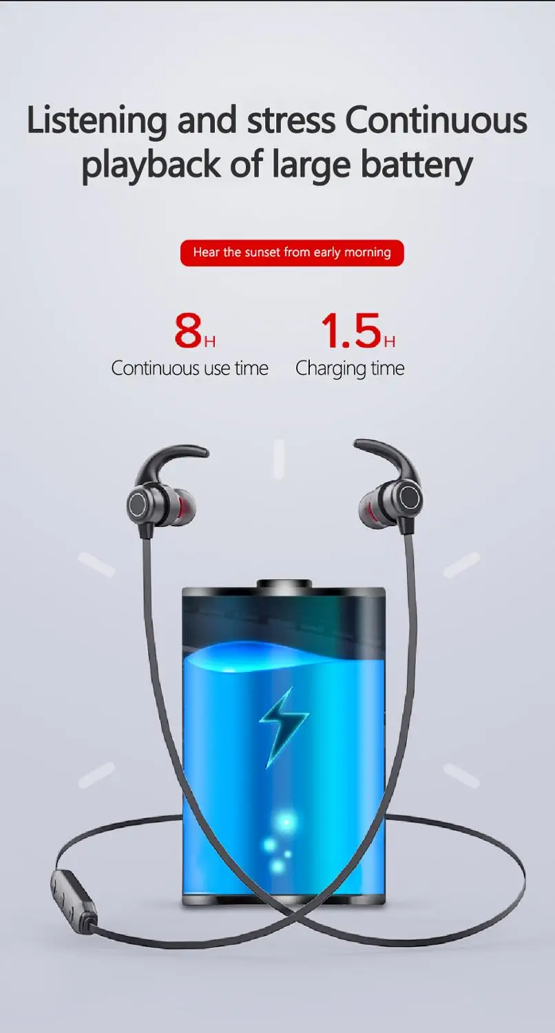 Bluetooth наушники с магнитной застежкой и микрофоном|Наушники гарнитуры| |