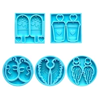 earrings epoxy resin mold ear studs necklace silicone mould diy crafts jewelry pendants casting tools