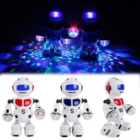 new 1pc dazzling music robot astronaut shiny educational toys electronic walking dancing smart space robot kids music robot toy