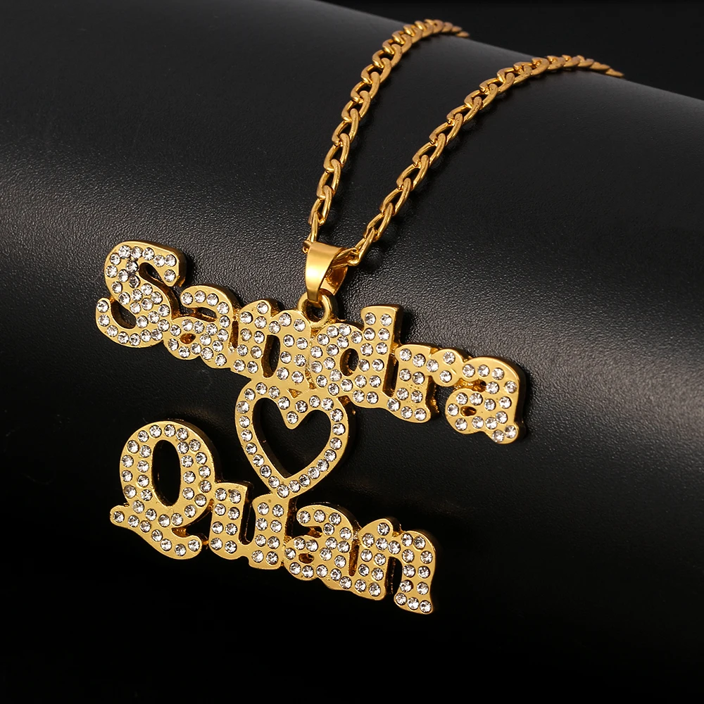 Ожерелье чокер с двойным именем и надписью на заказ|Индивидуальные Ожерелья| |