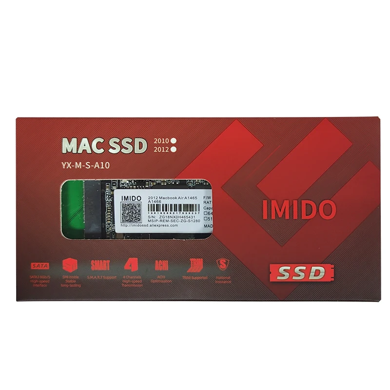 Новый 128 ГБ 256 512 1 ТБ 2 SSD для 2012 Macbook Air A1465 A1466 Md231 Md232 Md223 Md224 твердотельный накопитель