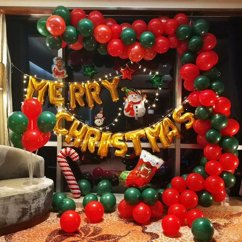 1 Набор веселых рождественских воздушных шаров конфетный воздушный шар из фольги