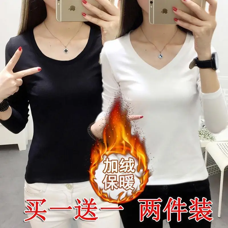 Черная женская футболка с круглым вырезом зимнее нижнее белье 2021 женские