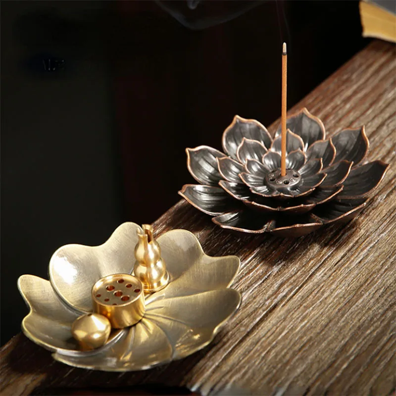 

Household indoor portable incense stick incense burner incense sandalwood incense holder incense holder antique copper